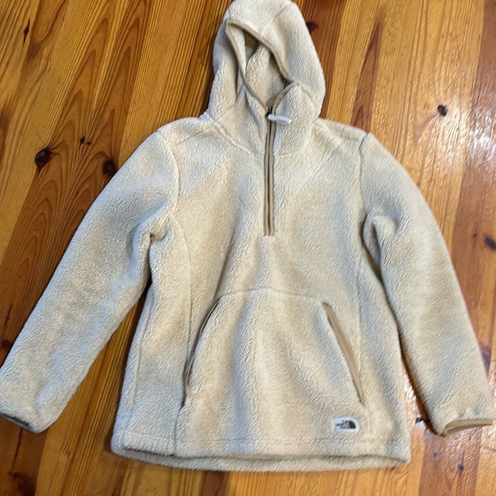 Northface warm sweatshirt with hoodie like new large